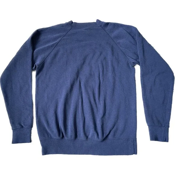 Vintage 90s Michigan Wolverines Spellout Large USA Blue Crewnexk Sweatshirt VTG - Picture 2 of 7